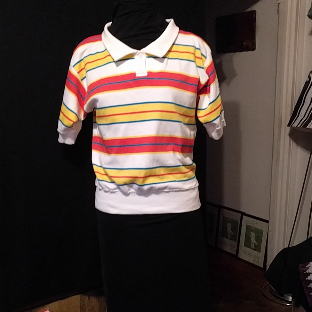 WOMEN'S STRIP PULLOVER SHIRT